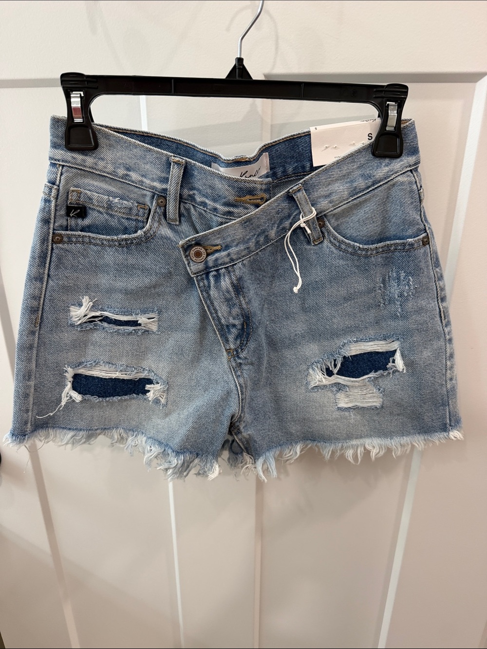 KanCan Light Blue Distressed Denim Cutoff Shorts